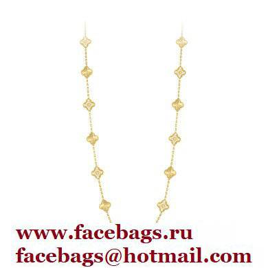 Van Cleef  &  Arpels Onyx Vintage Alhambra diamonds Necklace